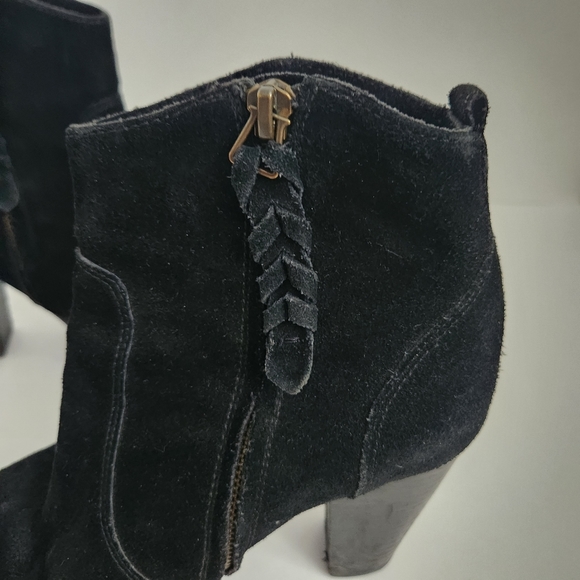 *SOLD* Joie suede boots heeled leather black sz 36 - Picture 5 of 6